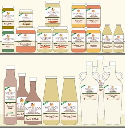 Espositore prodotti alimentari biologici